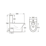 Scudo Middleton Rimless Closed Back Pan dimensions