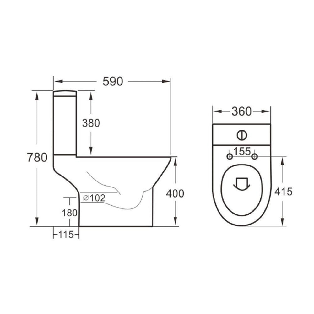 Scudo Middleton Rimless Open Back Pan dimensions