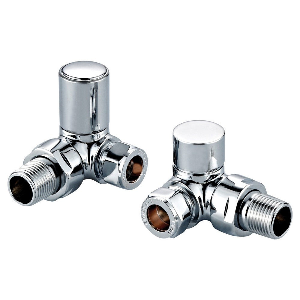 Scudo Modern Corner Chrome Radiator Valves