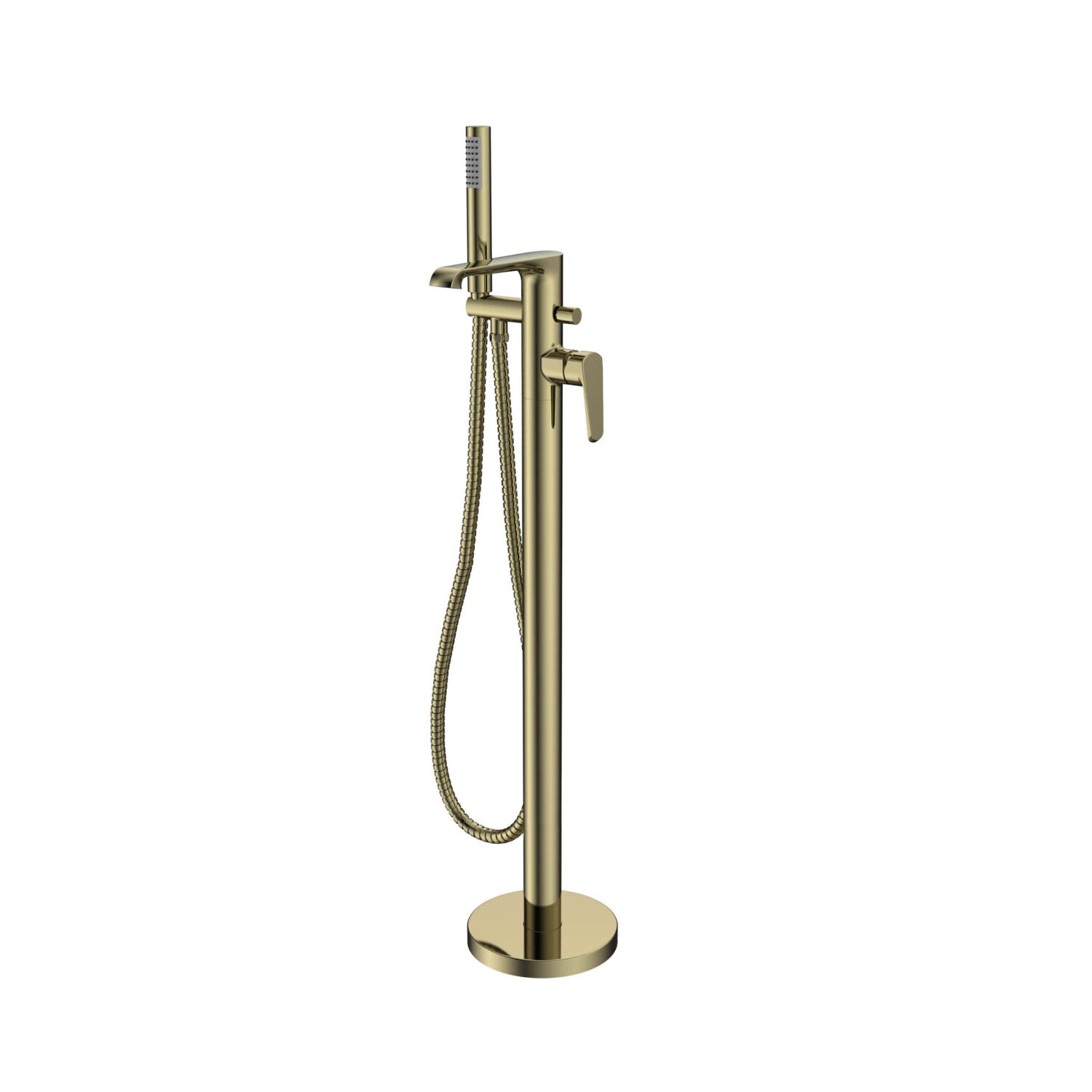 Scudo Montana Freestanding Bath Shower Mixer in Brushed Brass