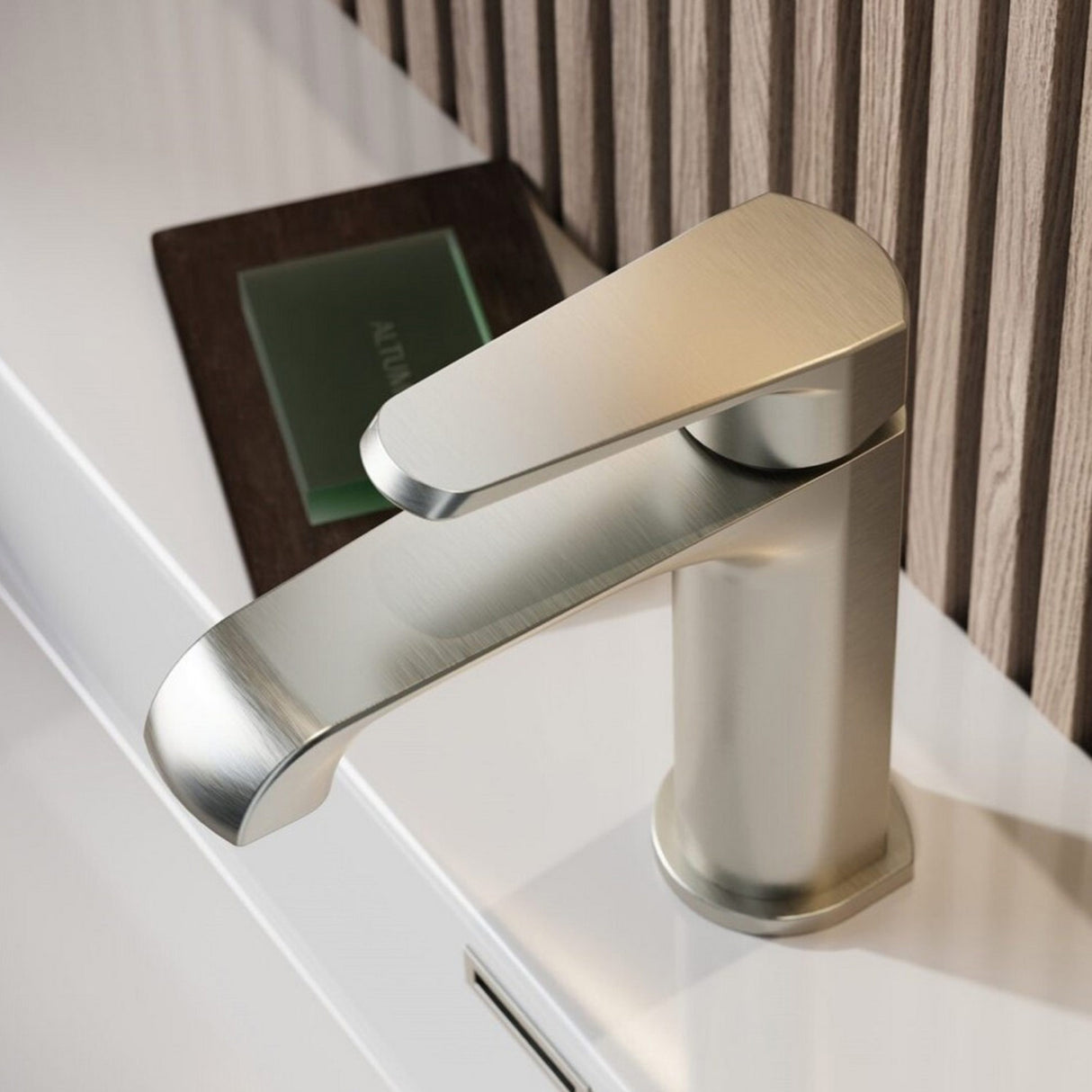 Scudo Montana Mini Mono Basin Mixer in Brushed Nickel lifestyle 4