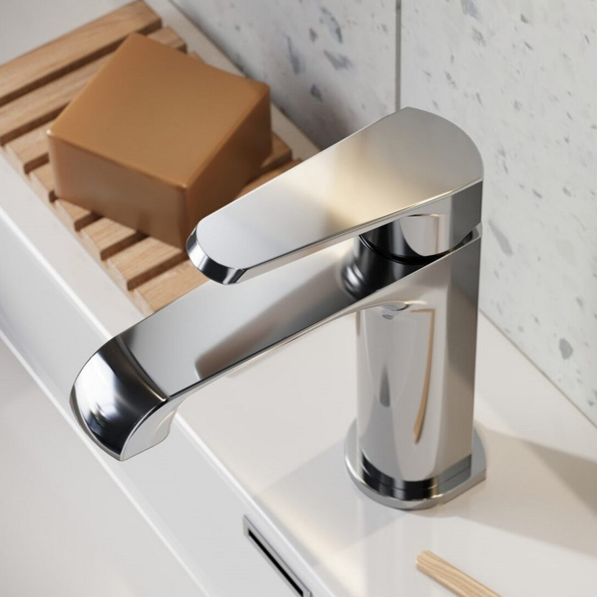 Scudo Montana Mini Mono Basin Mixer in Chrome lifestyle 2