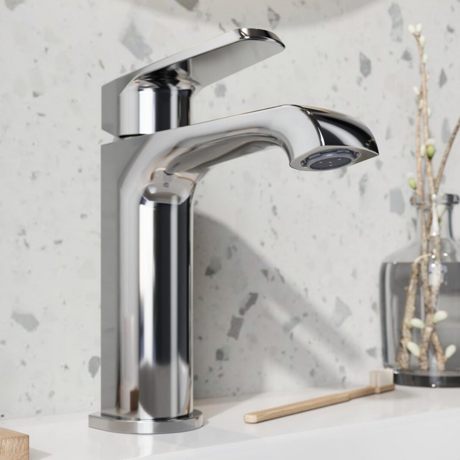 Scudo Montana Mini Mono Basin Mixer in Chrome lifestyle 3