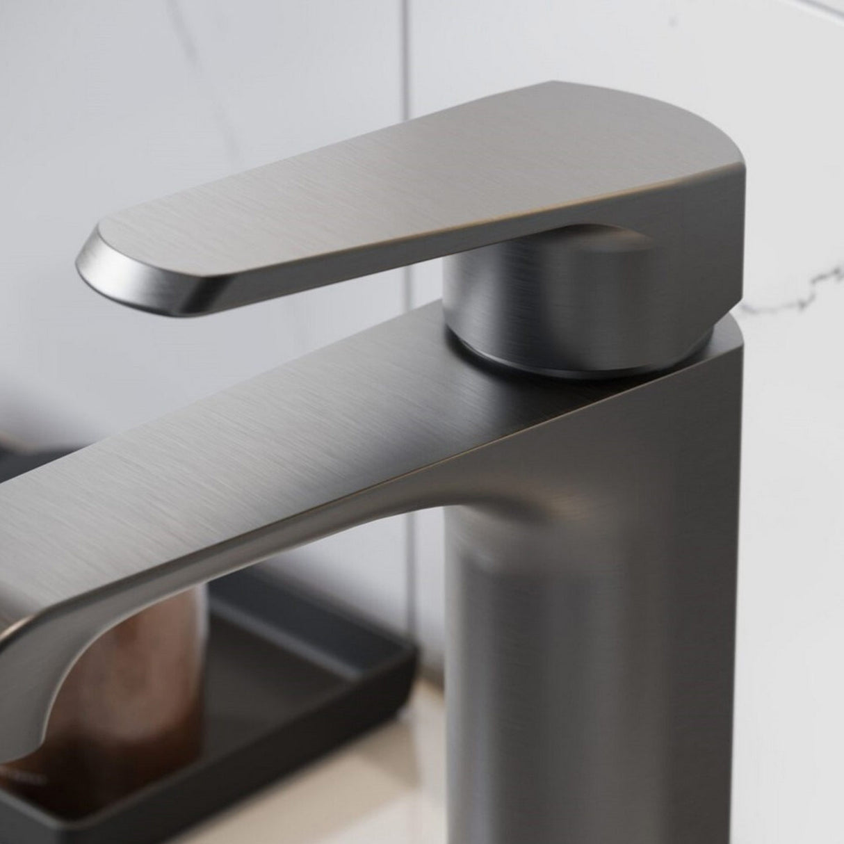 Scudo Montana Mini Mono Basin Mixer in Gunmetal lifestyle