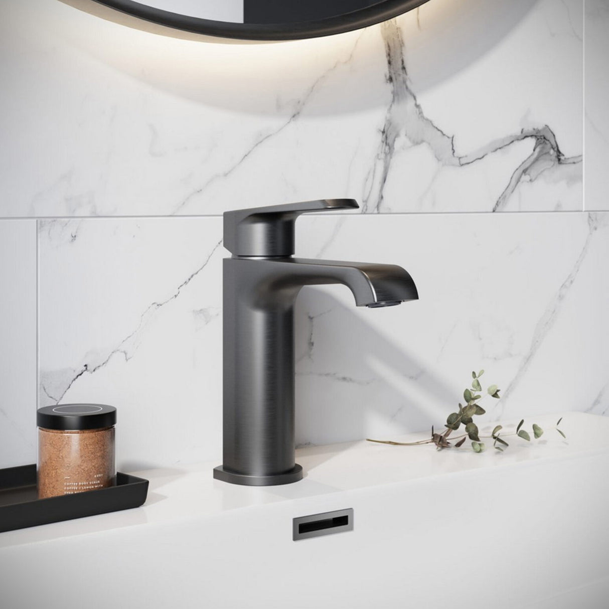 Scudo Montana Mini Mono Basin Mixer in Gunmetal lifestyle 4