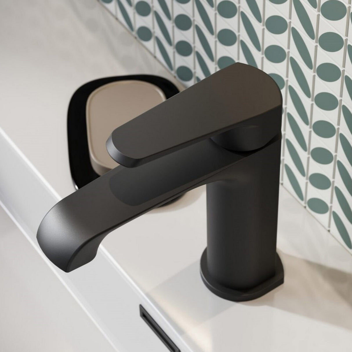Scudo Montana Mini Mono Basin Mixer in Matt Black lifestyle