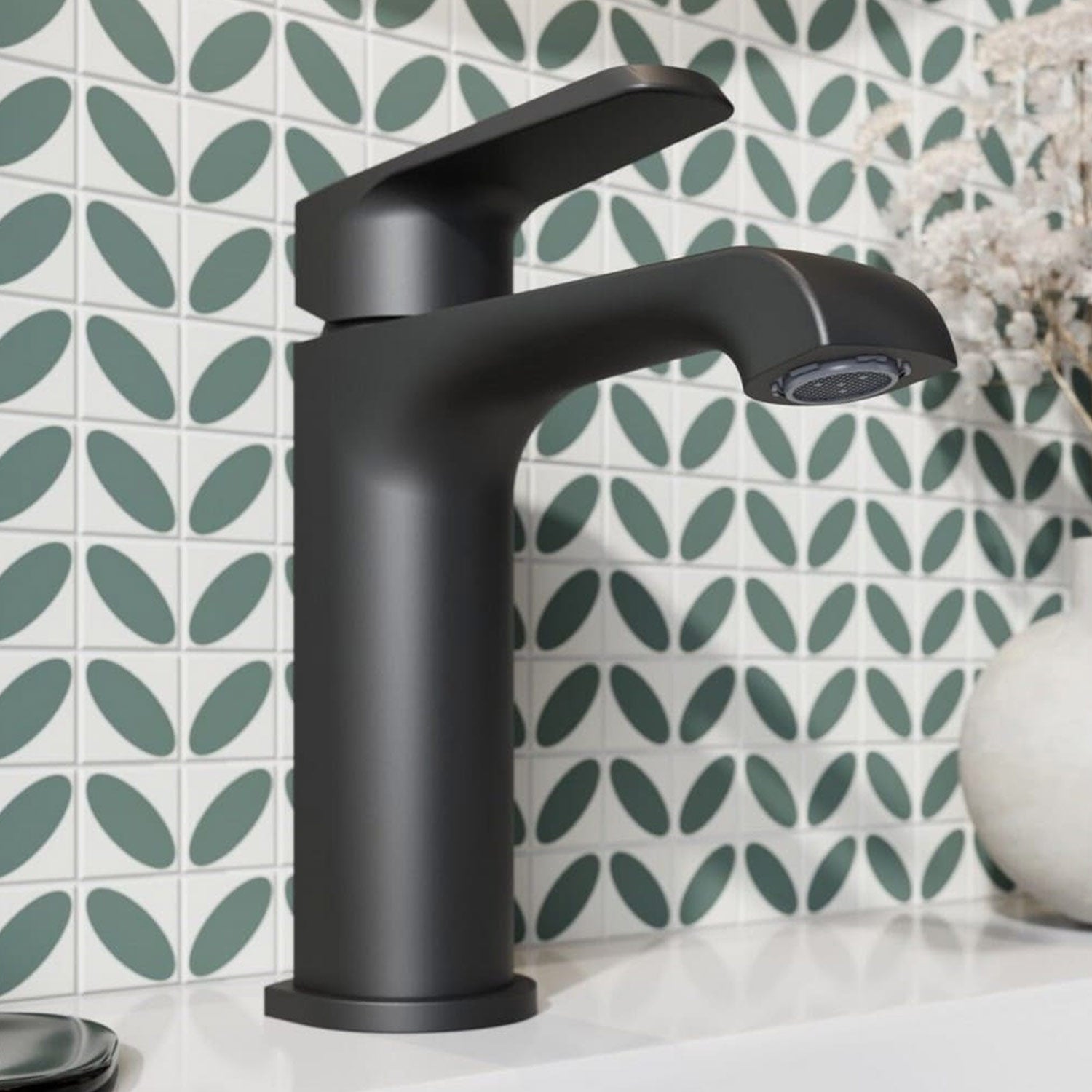 Scudo Montana Mini Mono Basin Mixer in Matt Black lifestyle 2