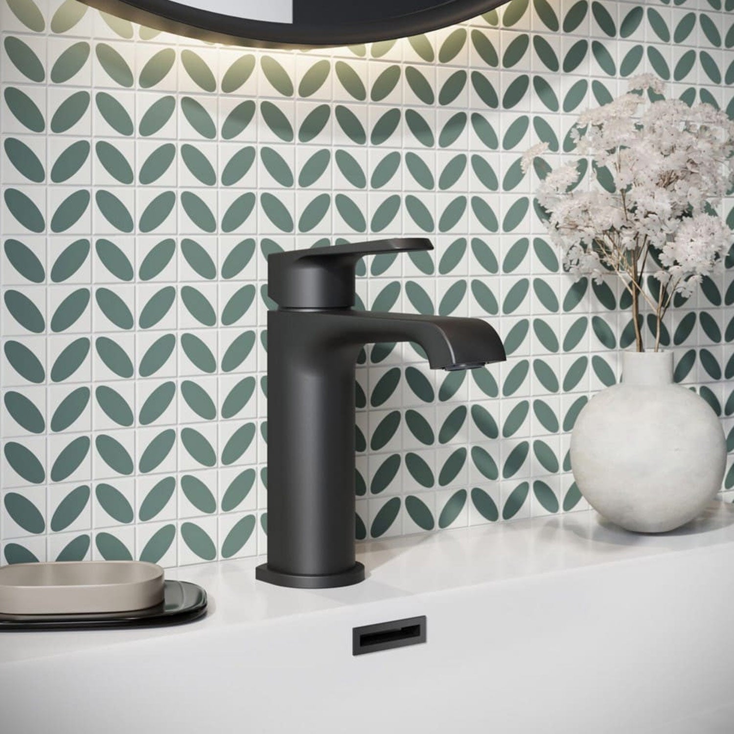 Scudo Montana Mini Mono Basin Mixer in Matt Black lifestyle  3