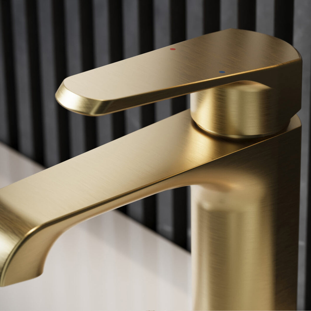 Scudo Montana Mono Basin Mixer in Brushed Brass Lifestyle2