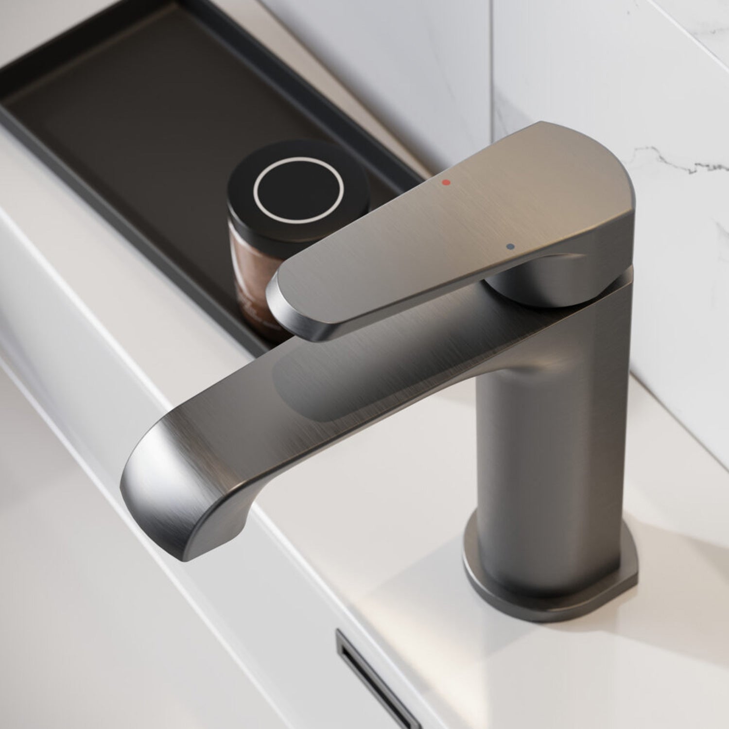 Scudo Montana Mono Basin Mixer in Gunmetal lifestyle