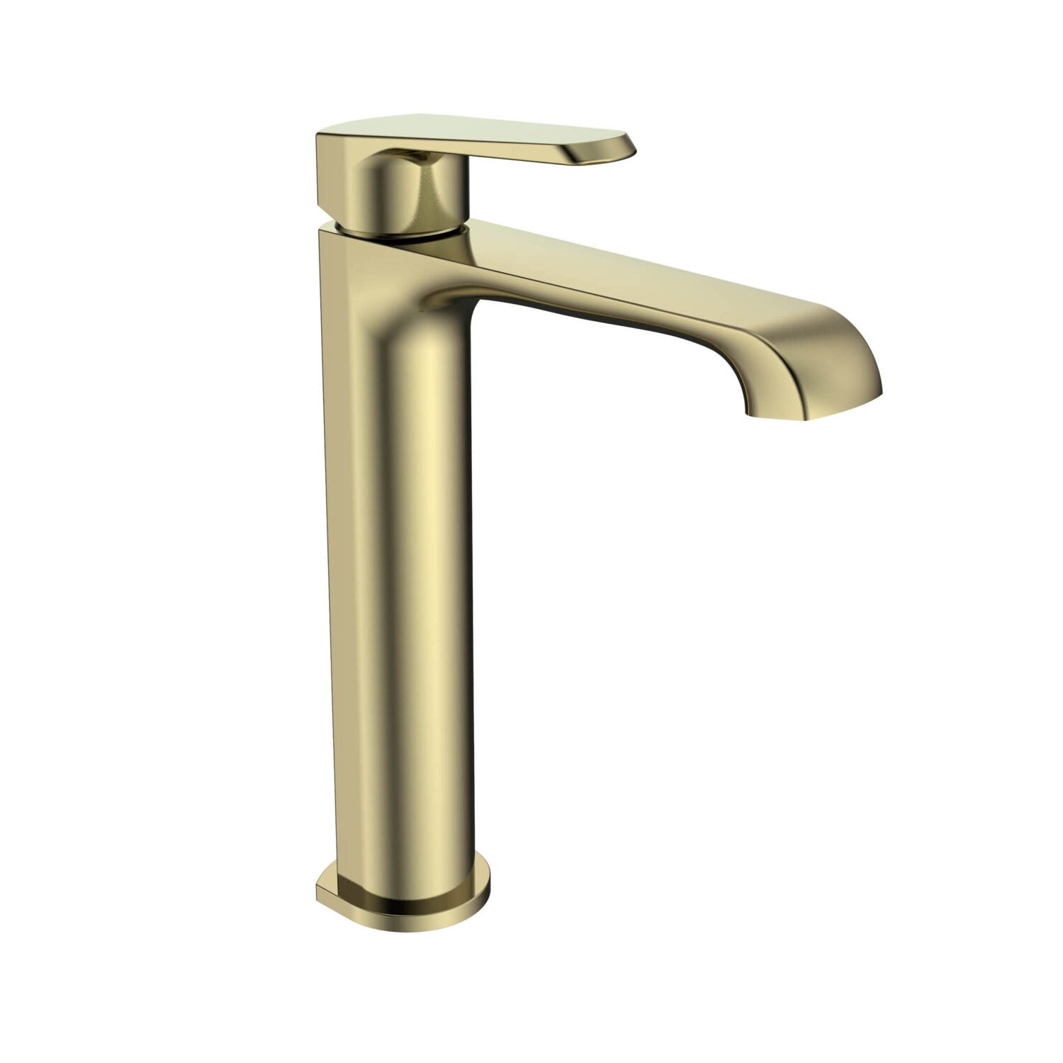 Scudo Montana Tall Mono Basin Mixer in Brushed Brass