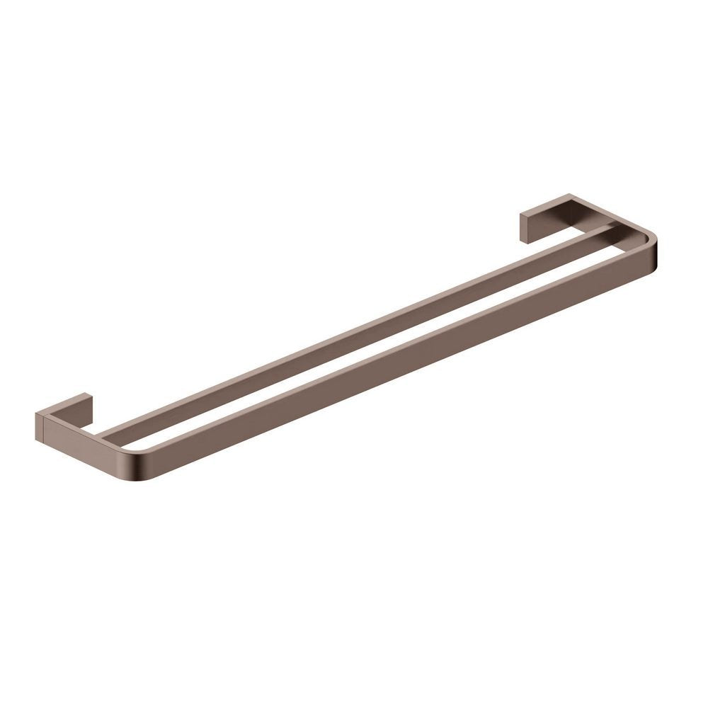 Scudo Monza Double Towel Rail Brushed Bronze