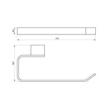 Scudo Monza Towel Ring Brushed Bronze Dimensions