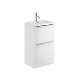 Scudo Muro Plus Floorstanding 500mm Vanity Unit with Basin in Gloss White