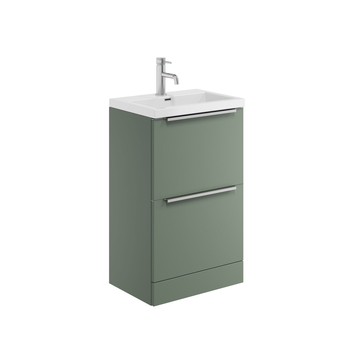 Scudo Muro Plus Floorstanding 500mm Vanity Unit with Basin in Reed Green