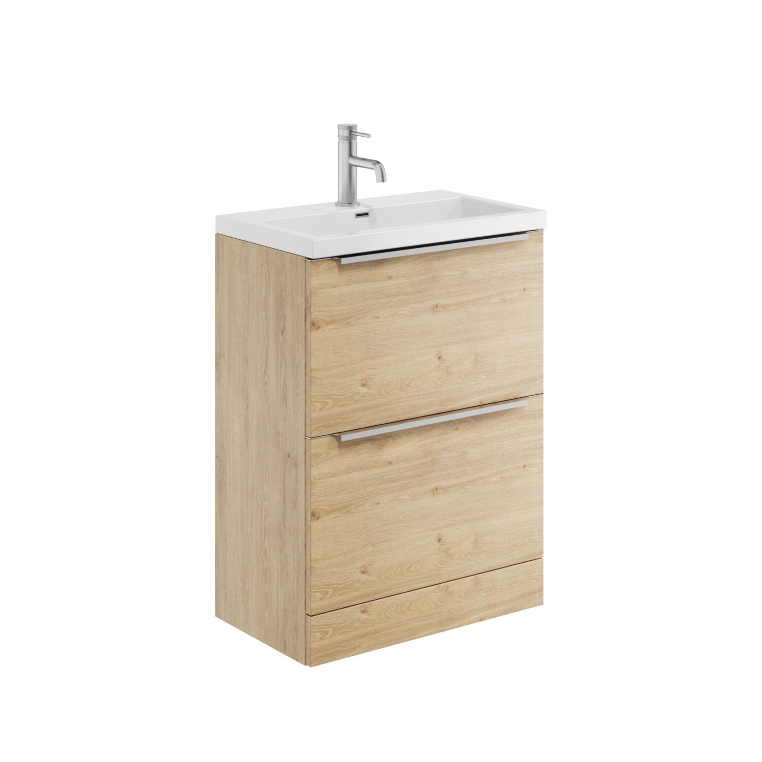 Scudo Muro Plus Floorstanding 600mm Vanity Unit with Basin in Davos Oak