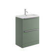 Scudo Muro Plus Floorstanding 600mm Vanity Unit with Basin in Reed Green