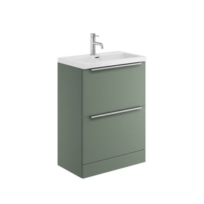 Scudo Muro Plus Floorstanding 600mm Vanity Unit with Basin in Reed Green
