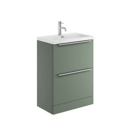 Scudo Muro Plus Floorstanding 600mm Vanity Unit with Basin in Reed Green
