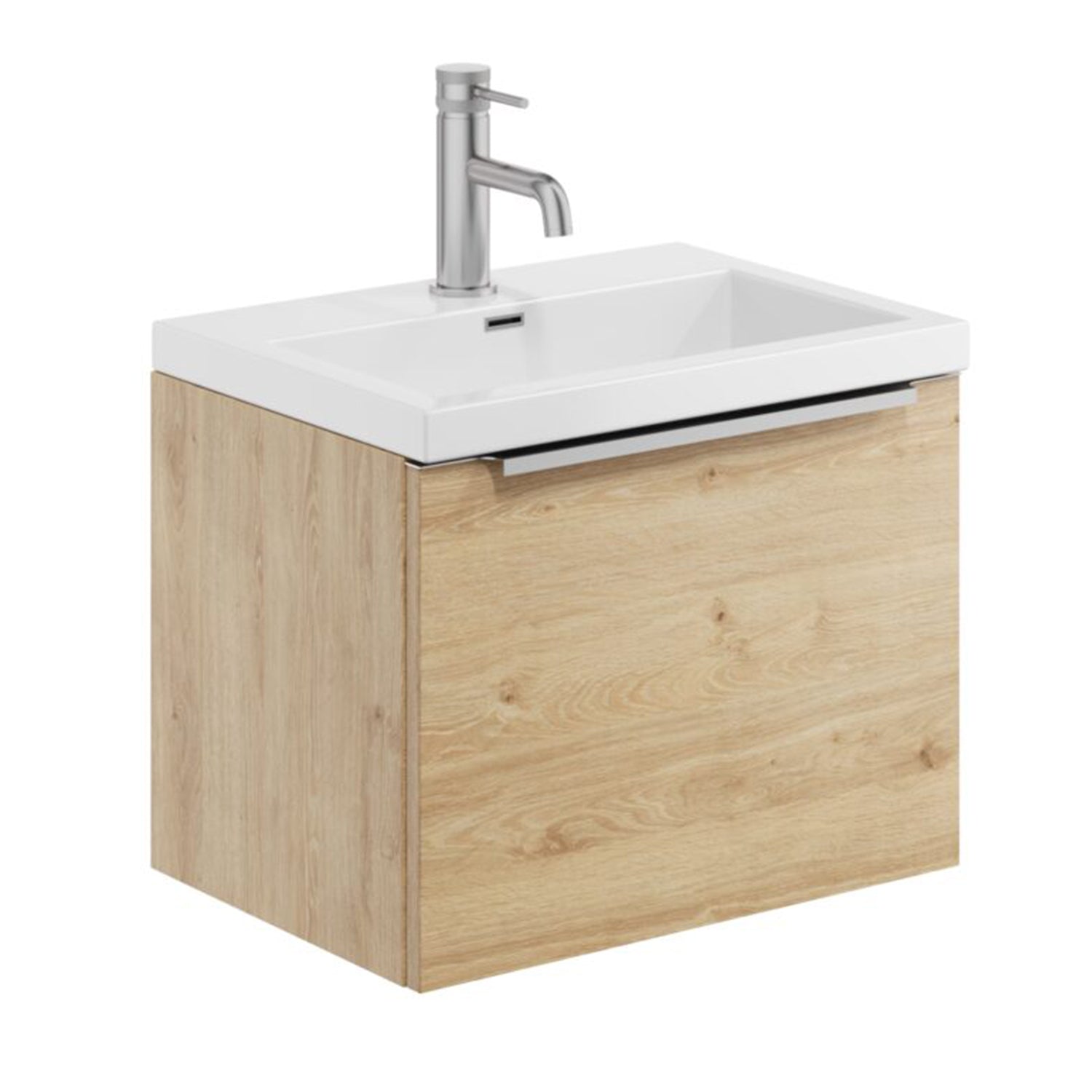 Scudo Muro Plus Wall Hung 500mm in Davos Oak Vanity Unit with Basin