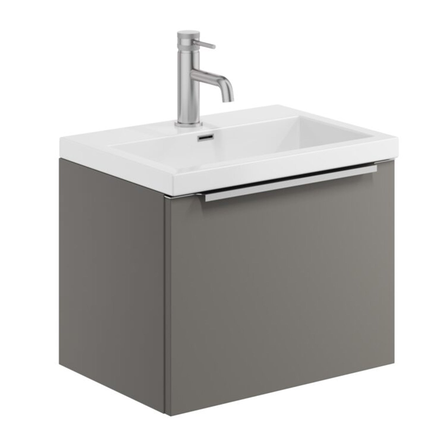 Scudo Muro Plus Wall Hung 500mm in Dust Grey Vanity Unit with Basin