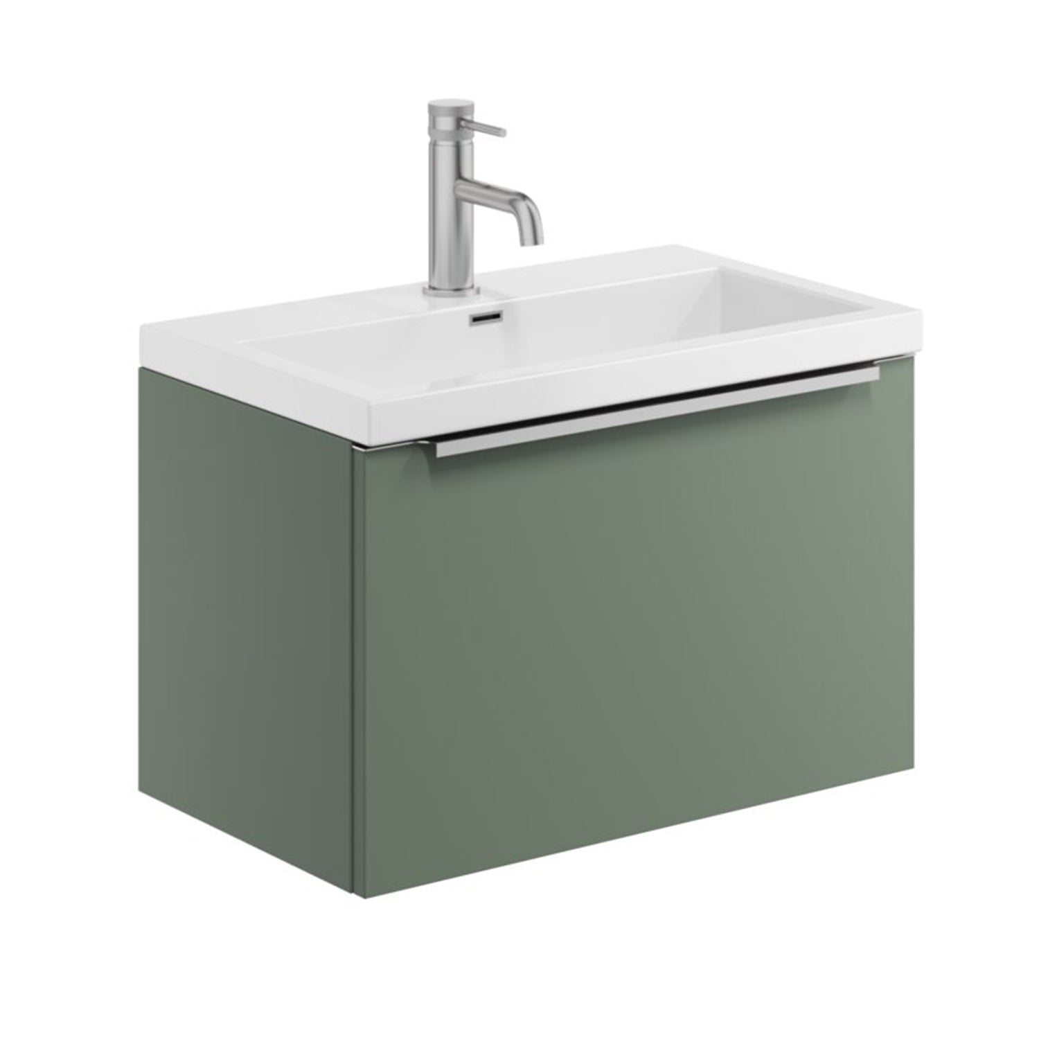 Scudo Muro Plus Wall Hung 600mm in Reed Green Vanity Unit with Basin