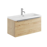 Scudo Muro Plus Wall Hung 800mm in Davos Oak Vanity Unit with Basin
