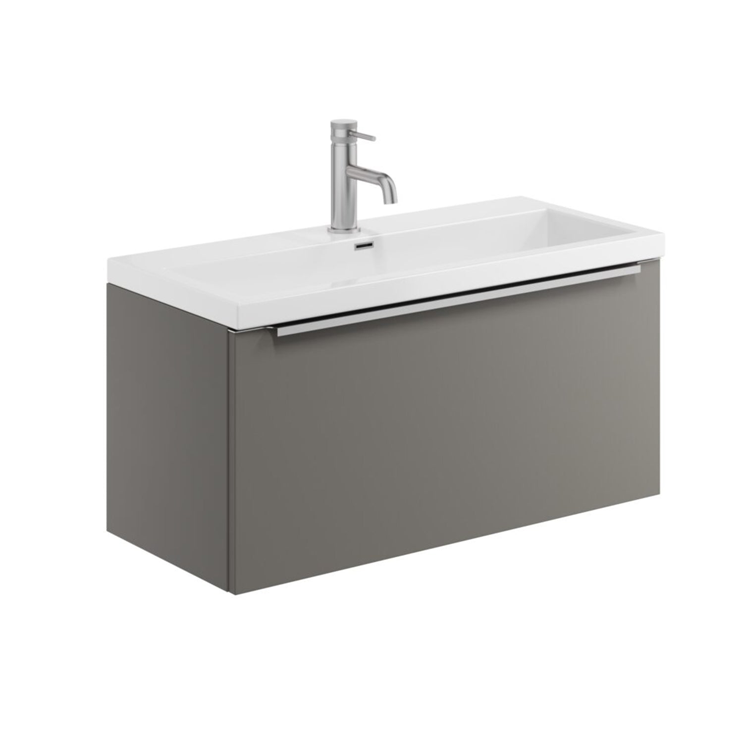 Scudo Muro Plus Wall Hung 800mm in Dust Grey Vanity Unit with Basin