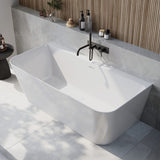 Scudo Porto 1700 x 800mm Back to Wall Bath in Gloss White