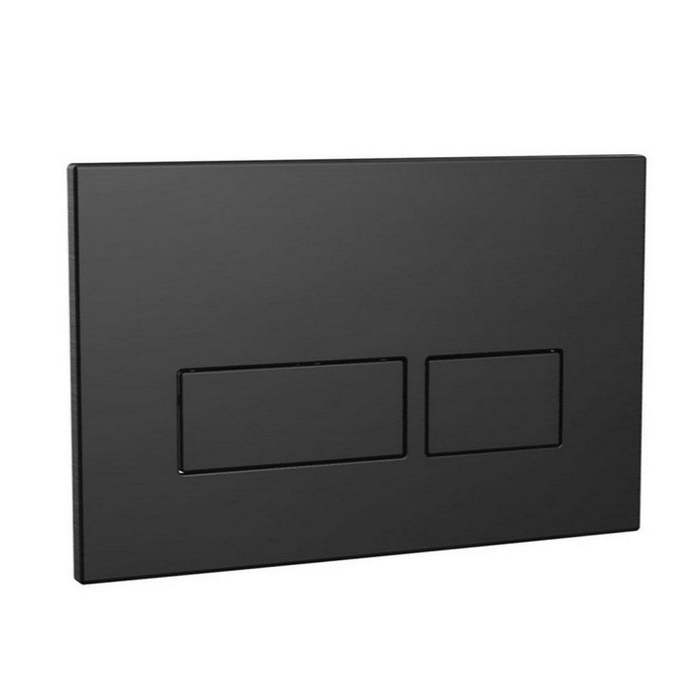 Scudo Rectangular Dual Flush Button Black