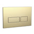 Scudo Rectangular Dual Flush Button Brushed Brass
