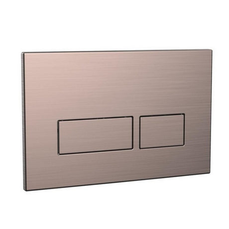Scudo Rectangular Dual Flush Button Brushed Bronze