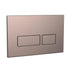 Scudo Rectangular Dual Flush Button Brushed Bronze