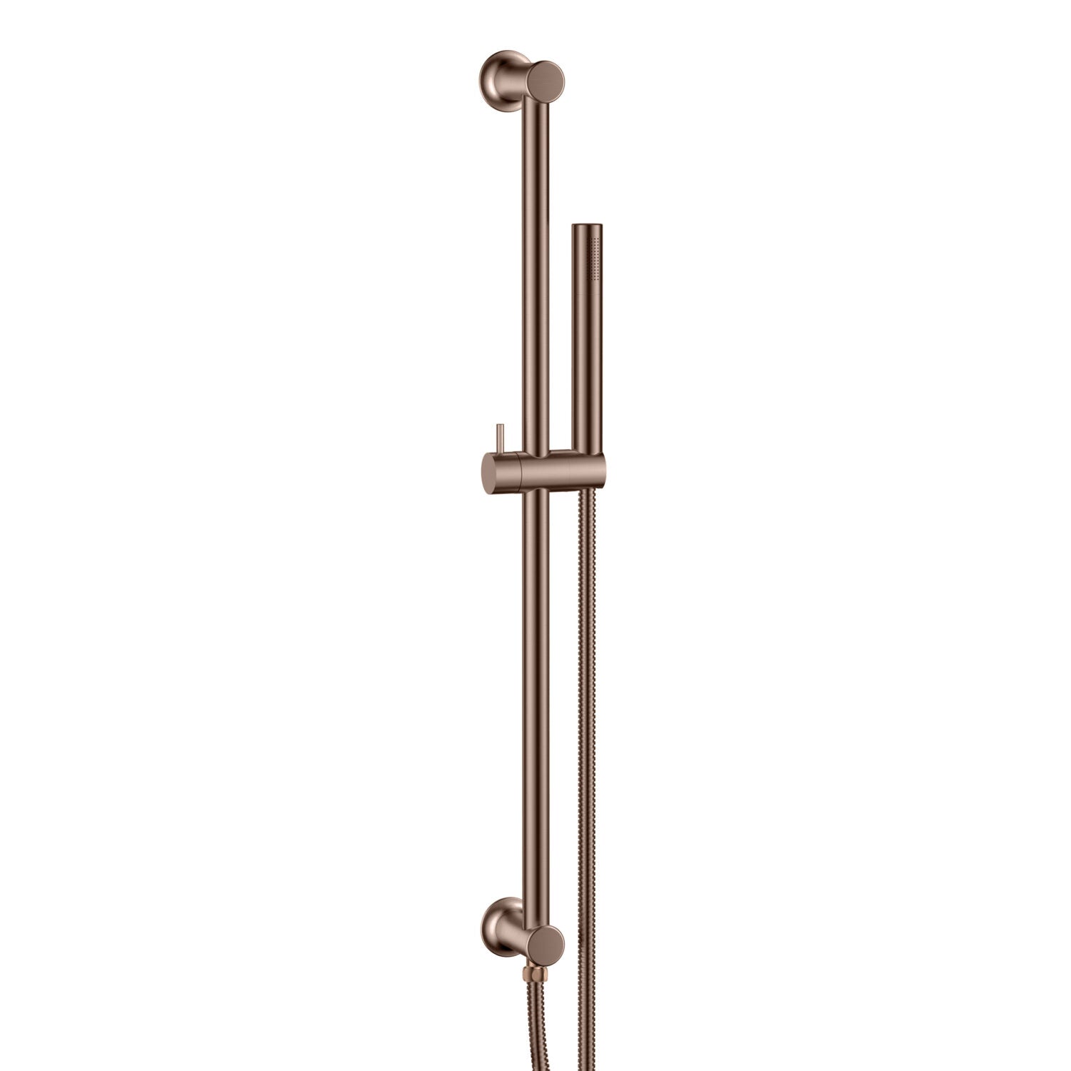 Scudo Riser Rail and Handset with Hose in Brushed Bronze