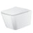 Scudo Riviera Square Rimless Wall Hung Pan with Soft Close Seat White