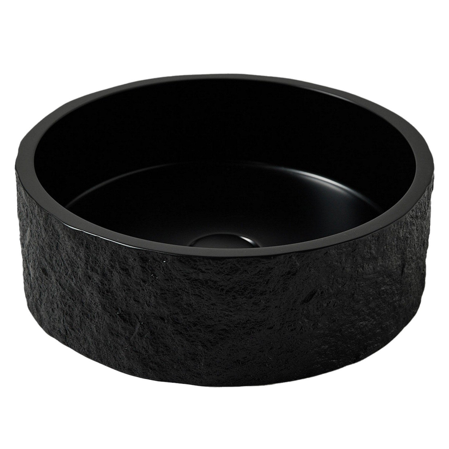 Scudo Rok Round Countertop Basin in Black