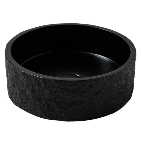 Scudo Rok Round Countertop Basin in Black
