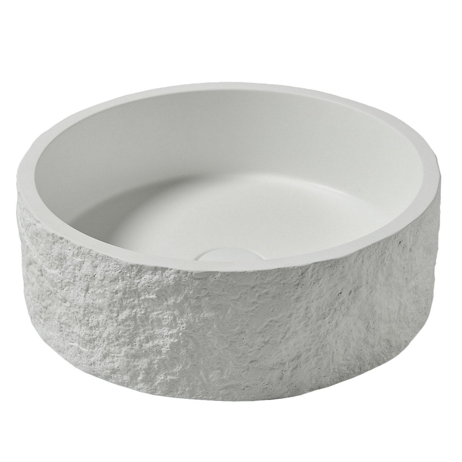 Scudo Rok Round Countertop Basin in White