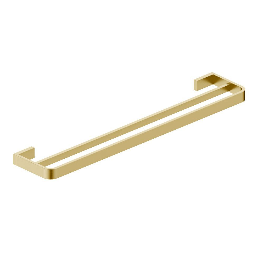Scudo Roma Double Towel Rail Brushed Brass
