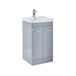 Scudo Rossini 500mm Floorstanding Vanity Unit and Basin in Gloss Pebble Grey