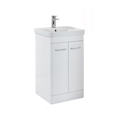 Scudo Rossini 500mm Floorstanding Vanity Unit and Basin in Gloss White