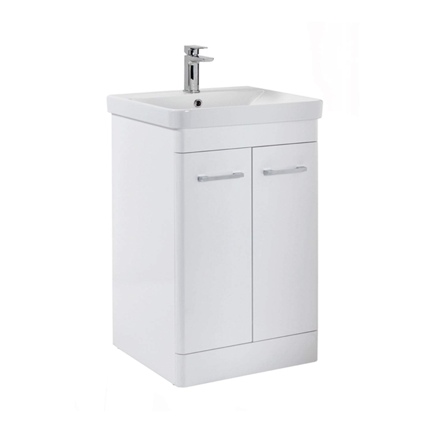 Scudo Rossini 600mm Floorstanding Vanity Unit and Basin in Gloss White