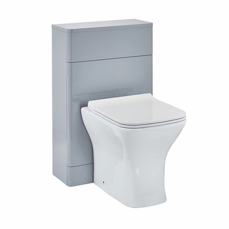 Scudo Rossini Back to Wall 500mm WC Unit in Gloss Pebble Grey
