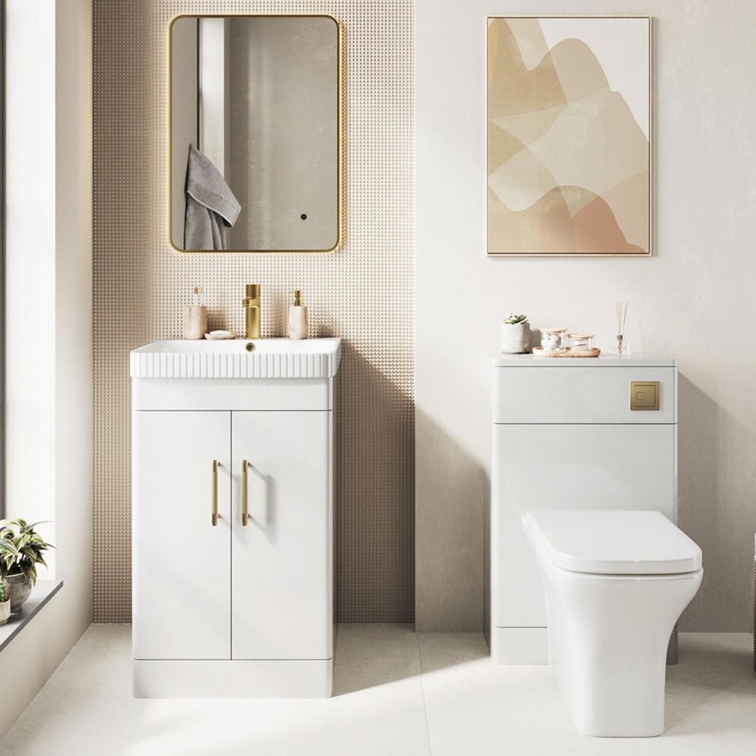 Scudo Rossini Back to Wall 500mm WC Unit in Gloss White lifestyle