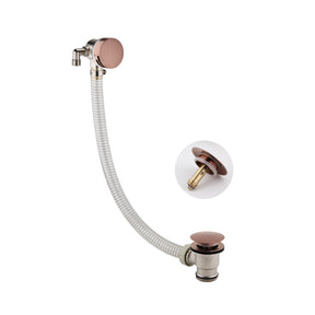 Scudo Round Brushed Bronze Bath Filler with Waste and Overflow