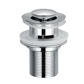 Scudo Round Chrome Centre Dome Slotted Sprung Basin Waste