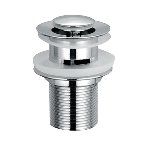 Scudo Round Chrome Centre Dome Slotted Sprung Basin Waste