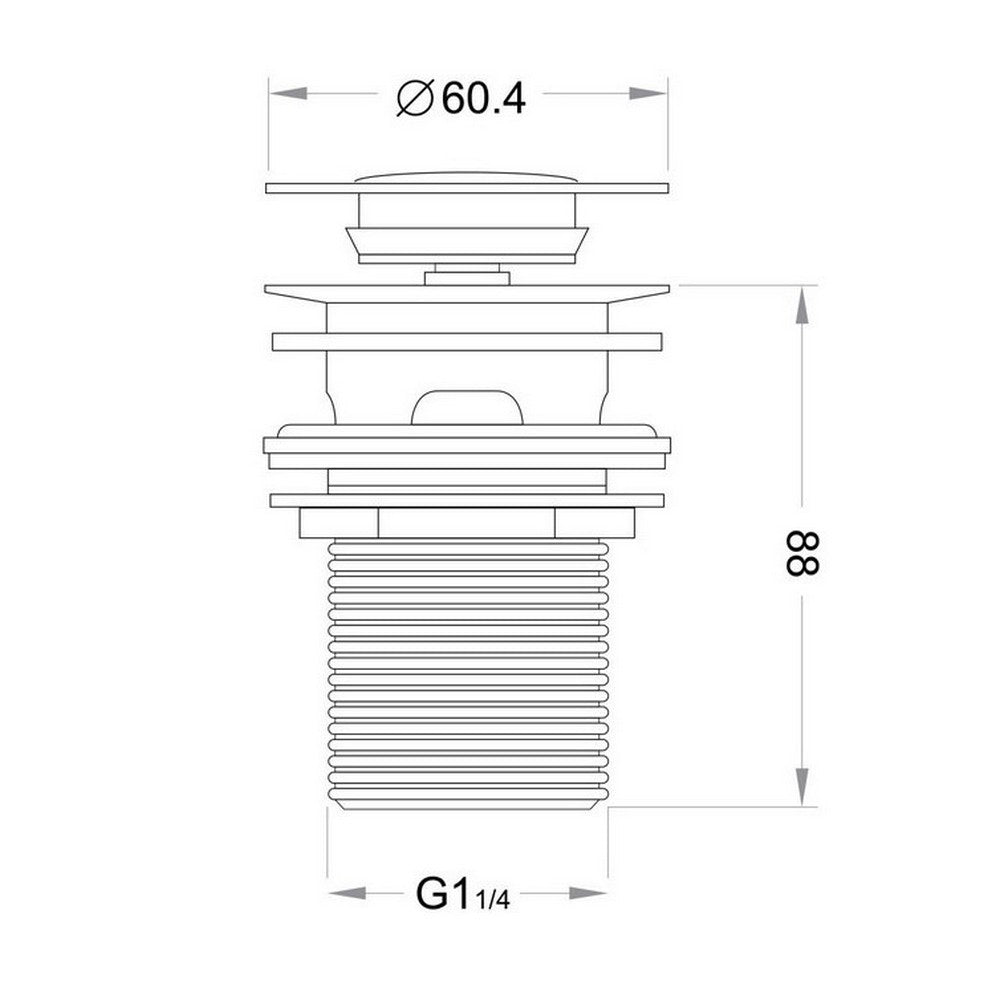 Scudo Round Chrome Centre Dome Slotted Sprung Basin Waste Dimensions