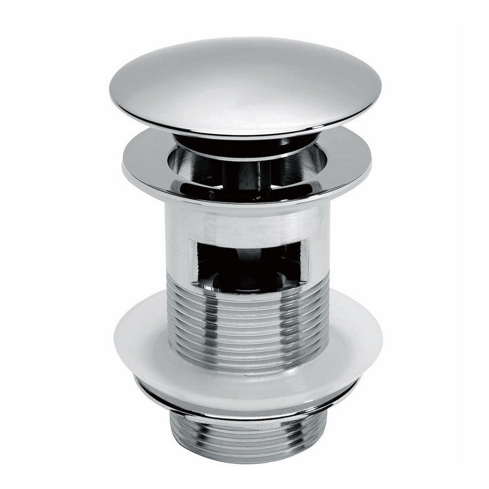 Scudo Round Chrome Dome Slotted Sprung Basin Waste