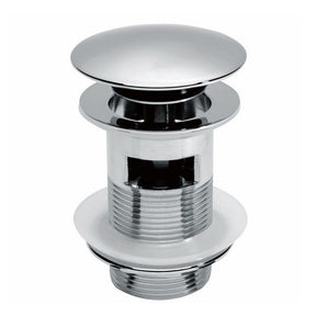Scudo Round Chrome Dome Slotted Sprung Basin Waste